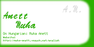 anett muha business card